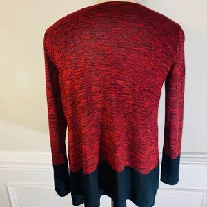 Sophie Max Women's Long Sleeve Knit Pullover Sweater Red & Black| Size:LG(109)